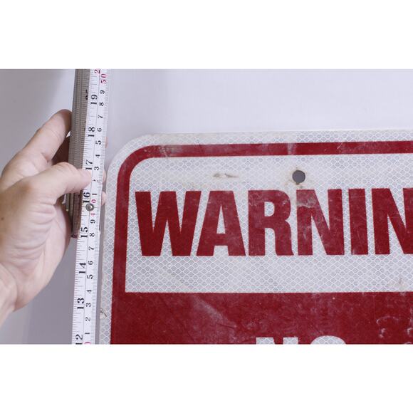 Ogden City, Road Sign, Warning, No Trespassing, Red White, 12.5x18", Restricted - Picture 3 of 3